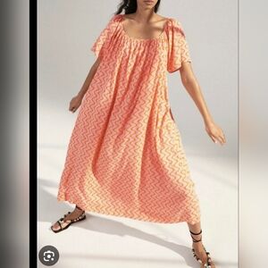 Zara Flowy Cotton Maxi Dress